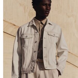 NWT H & M White Denim Jacket. Size XS. NEW